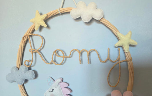 Couronne Prénom Personnalisée Licorne