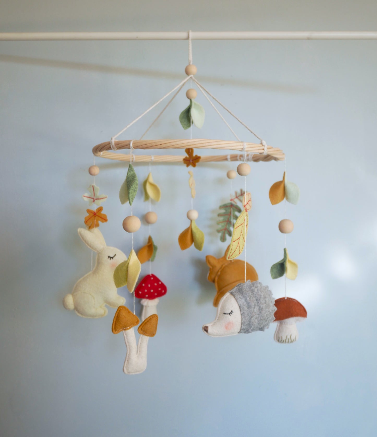 Mobile Bébé Forêt Champignons