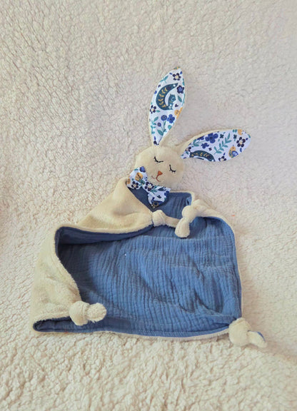 Doudou Lapin Bleu