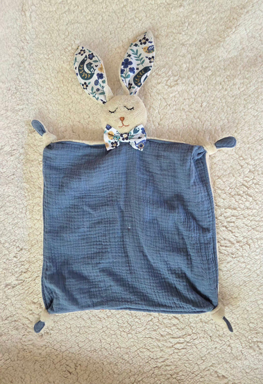 Doudou Lapin Bleu