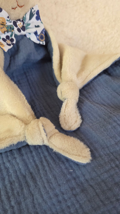 Doudou Lapin Bleu