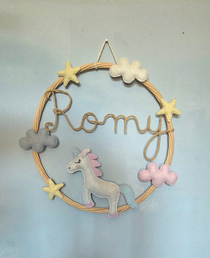 Couronne Prénom Personnalisée Licorne