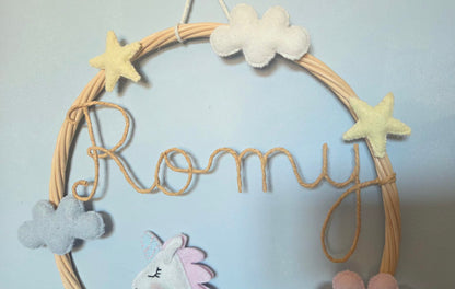 Couronne Prénom Personnalisée Licorne