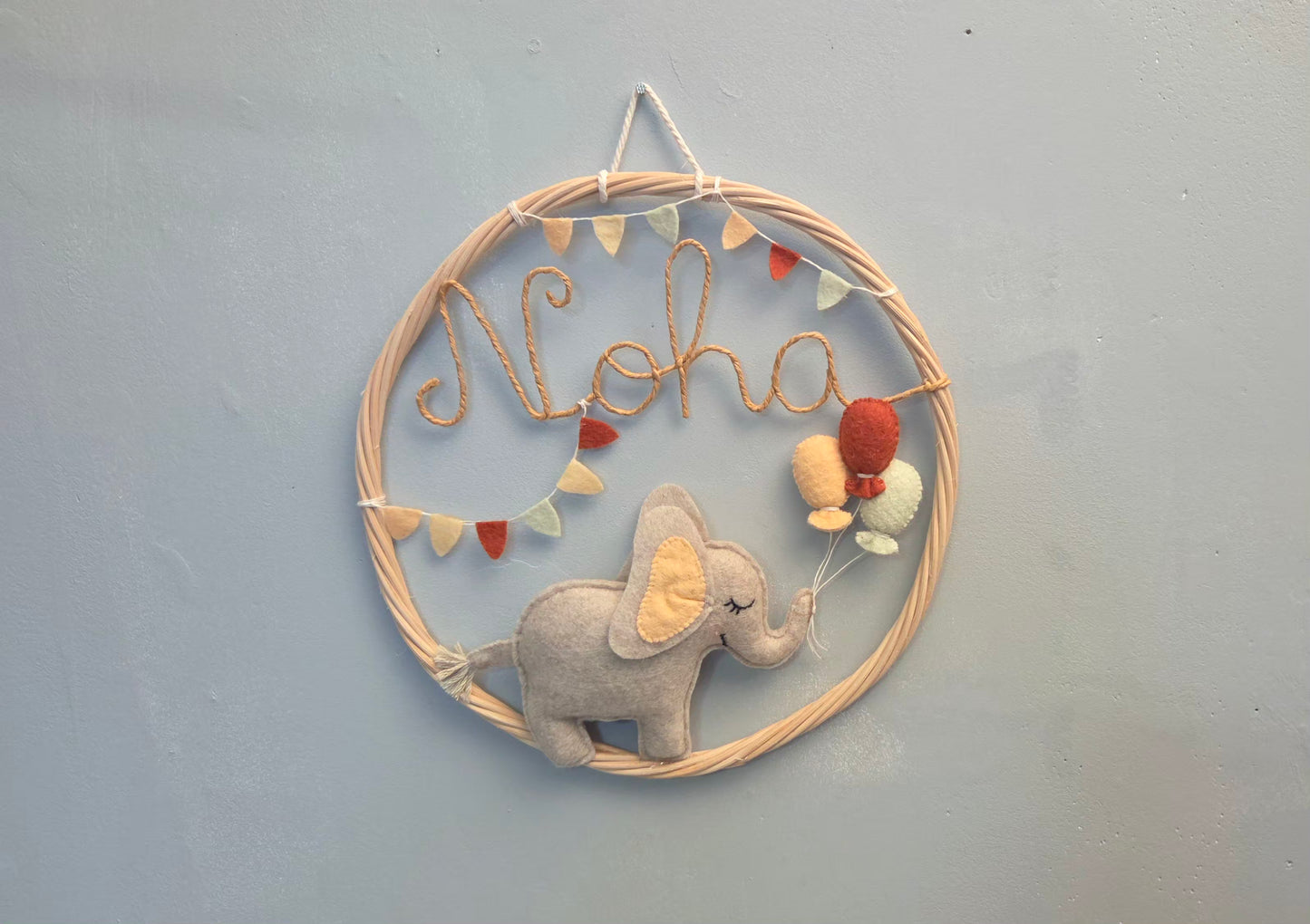 Couronne prénom bébé éléphant