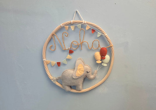 Couronne prénom bébé éléphant