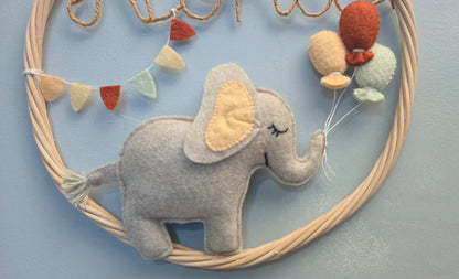 Couronne prénom bébé éléphant