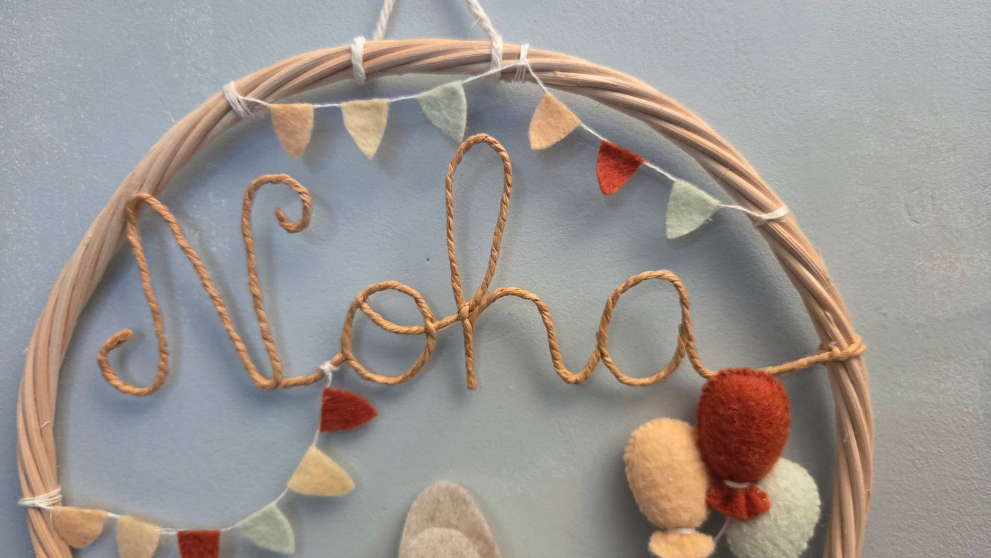 Couronne prénom bébé éléphant