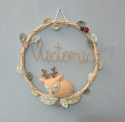 Couronne Prénom Personnalisée Biche