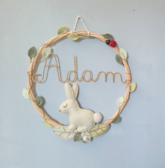 Couronne Prénom Personnalisée Lapin