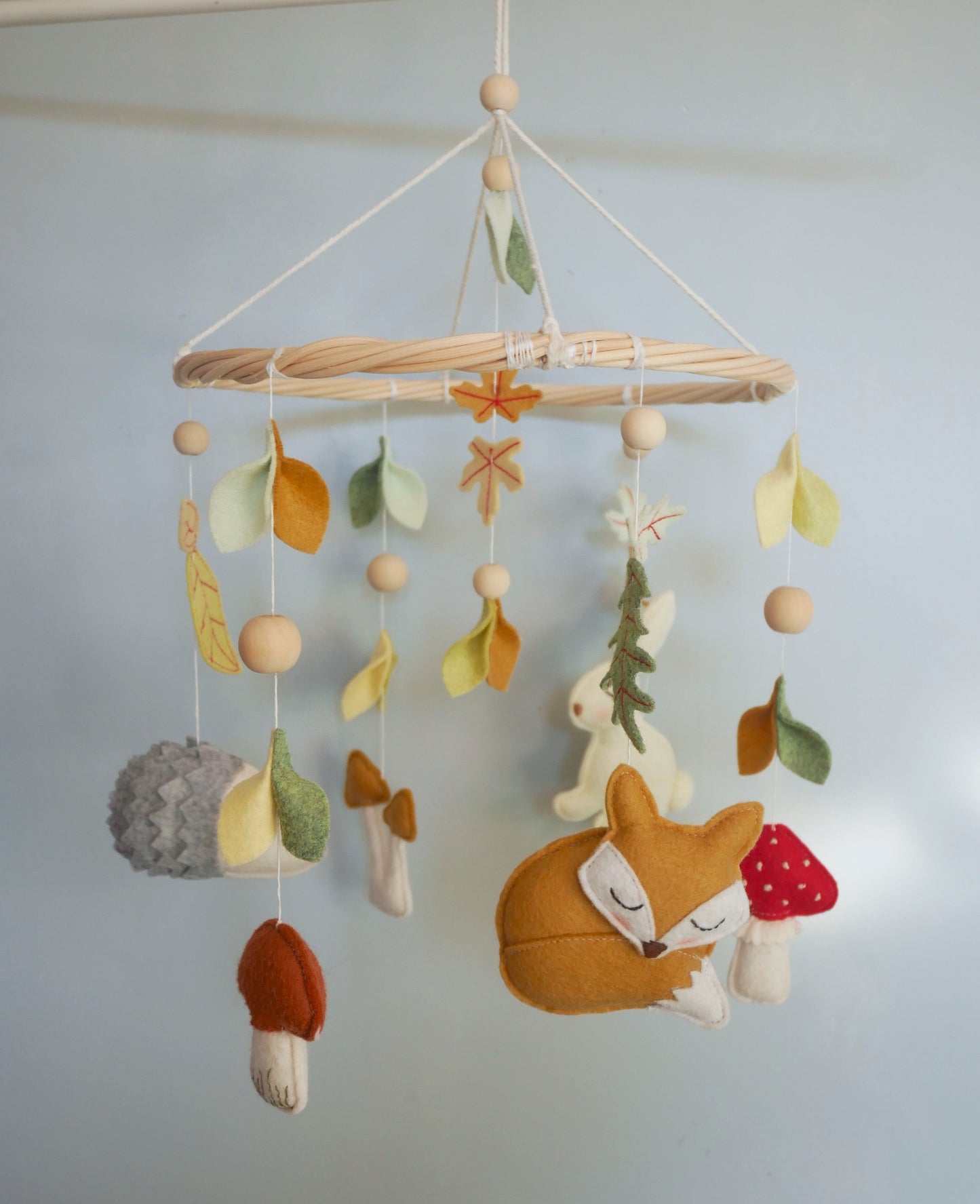 Mobile Bébé Forêt Champignons