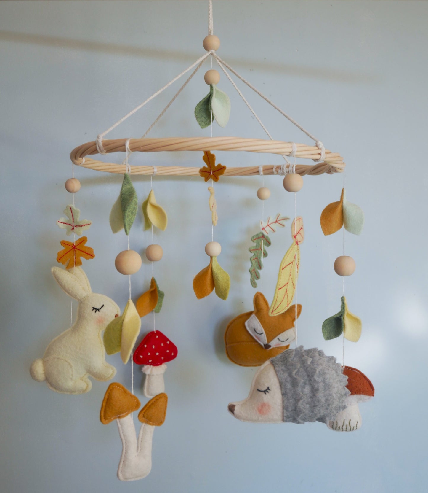 Mobile Bébé Forêt Champignons