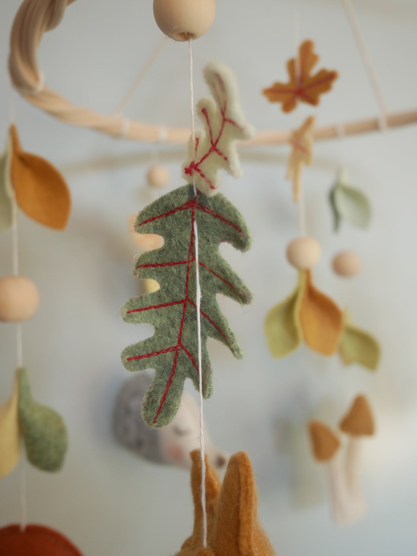 Mobile Bébé Forêt Champignons